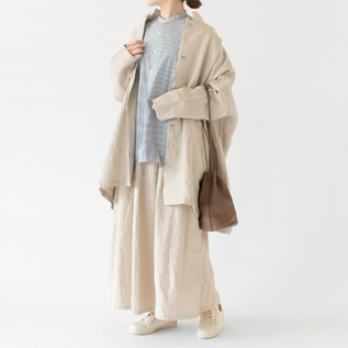 ワイドなボトムスはどこかこなれた印象に(NAT、162cm) ワイドなボトムスはどこかこなれた印象に(NAT、162cm)