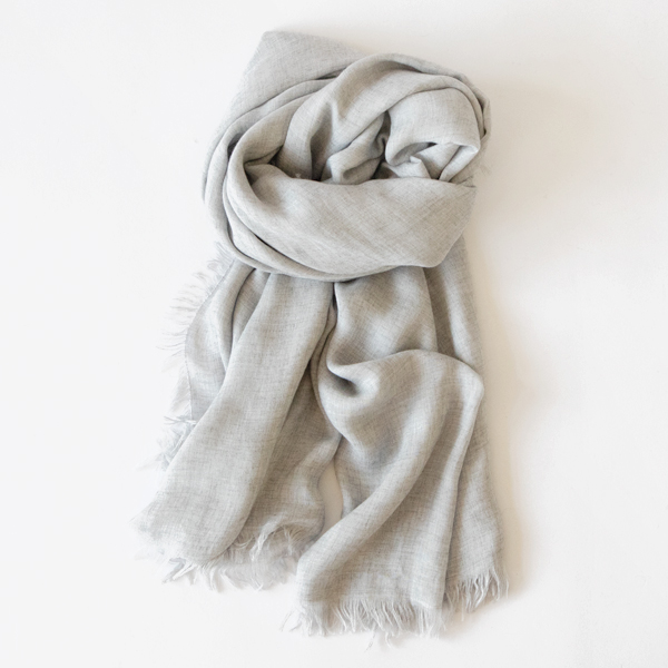 モダールカシミヤフリンジストール(GRAY)