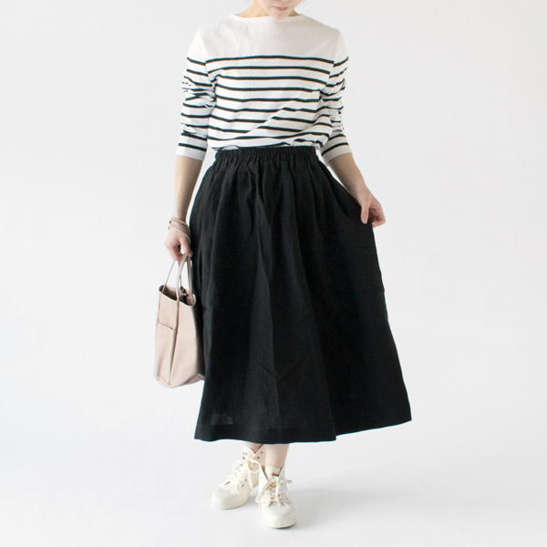モデル身長162cm/BLACK/総丈80cm