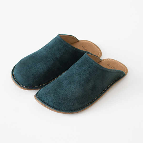 レザースリッパ NAVY