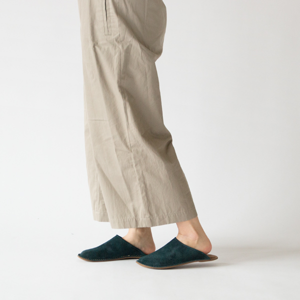 レザースリッパ NAVY