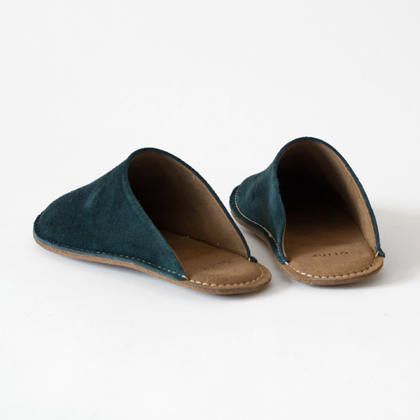 レザースリッパ NAVY