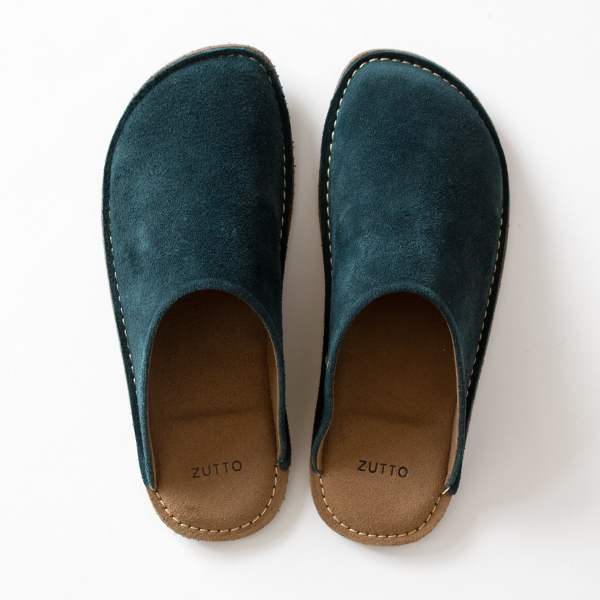 レザースリッパ NAVY