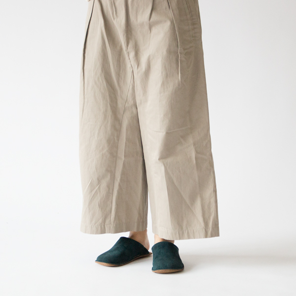 レザースリッパ NAVY