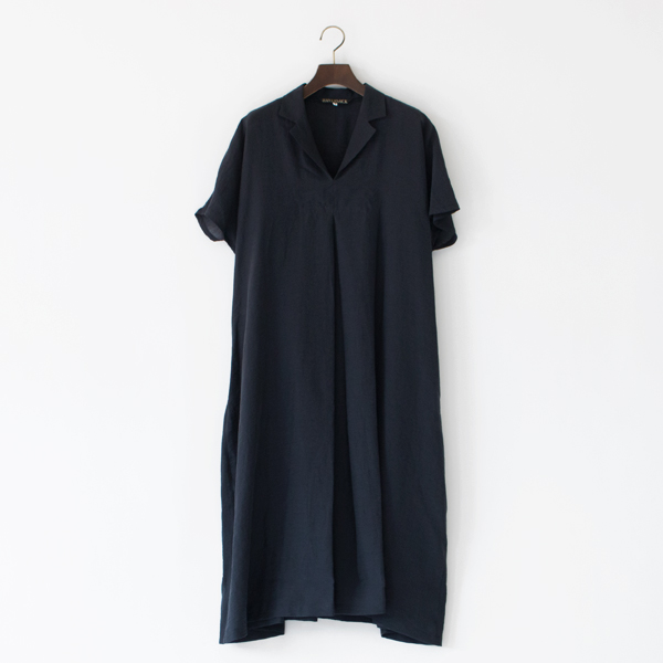 ナローラペル プルオーバー ノースリーブロングワンピース(NAVY)