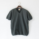 Vネック ショートスリーブ Tシャツ OFF BLACK