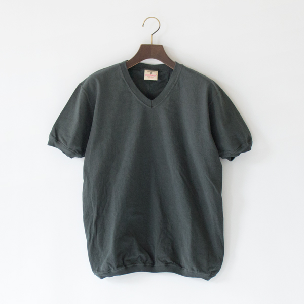 LVネック ショートスリーブ Tシャツ OFF BLACK LVネック ショートスリーブ Tシャツ OFF BLACK