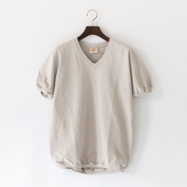 LVネック ショートスリーブ Tシャツ MILK.GRY LVネック ショートスリーブ Tシャツ MILK.GRY