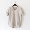 Vネック ショートスリーブ Tシャツ MILK.GRY