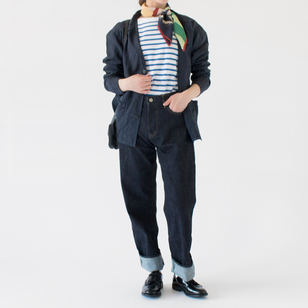 ヴィンテージ感漂うジャケット(NAVY S・身長162cm)