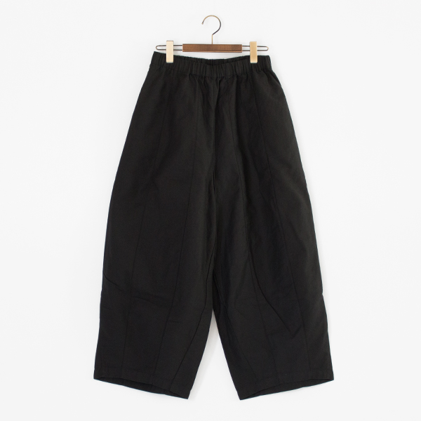  コットンリネン PARACHUTE パンツ(BLK)