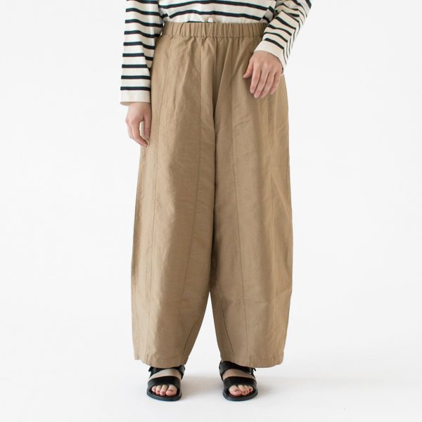  コットンリネン PARACHUTE パンツ(身長162cm・BEG)