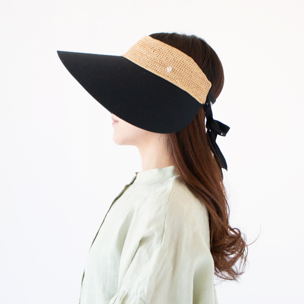 ラフィアサンバイザー Rosalie ラフィアサンバイザー Rosalie