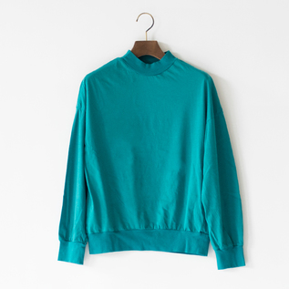 マハラニグレイス天竺 コットンモックネック長袖T(GREYISH BLUE) マハラニグレイス天竺 コットンモックネック長袖T(GREYISH BLUE)