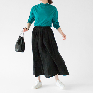 リネンスカートと合わせて軽やかに(GREYISH BLUE・身長162cm) リネンスカートと合わせて軽やかに(GREYISH BLUE・身長162cm)