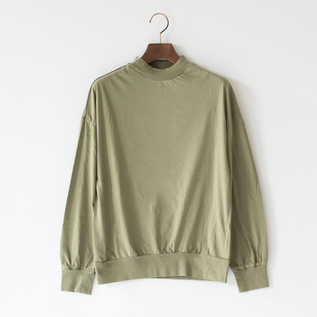 マハラニグレイス天竺 コットンモックネック長袖T(KHAKI) マハラニグレイス天竺 コットンモックネック長袖T(KHAKI)