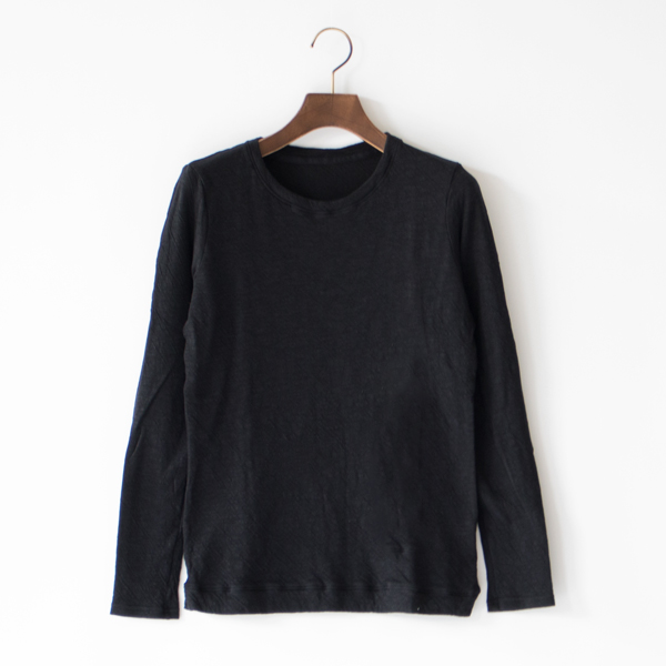 別注 なめらか天竺 ロングTシャツ(黒)