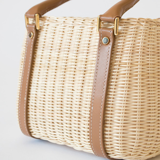 Rattan mini handbag leather handle ／CANDRIA TOMMASO / Shop ZUTTO