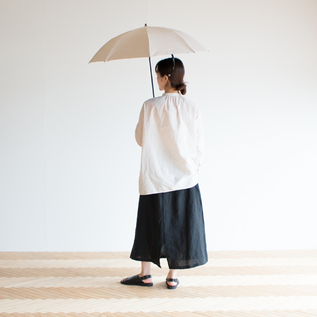 晴雨兼用折りたたみ傘 ストライプ オーガニックシェード(マスタード) 晴雨兼用折りたたみ傘 ストライプ オーガニックシェード(マスタード)