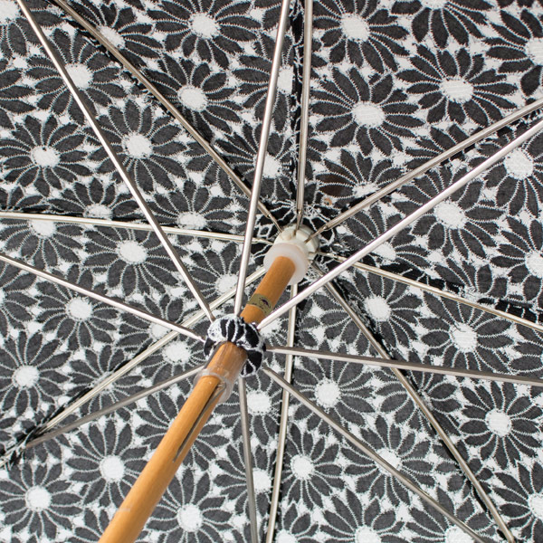 日傘 フローラルレース(長傘 ブラック) 日傘 フローラルレース(長傘 ブラック)