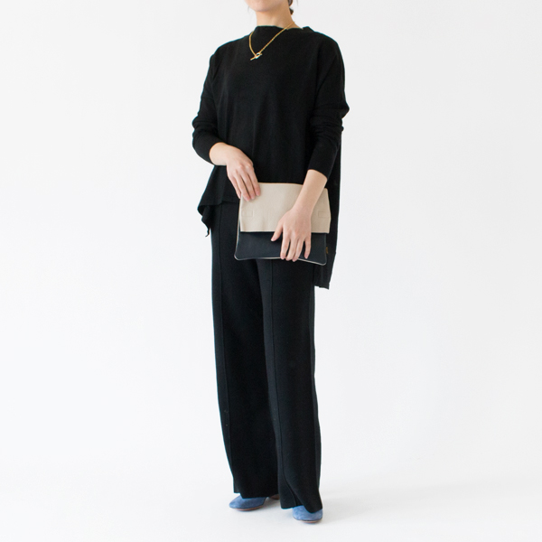 ニットパンツとセットアップで(身長：162cm・BLACK)