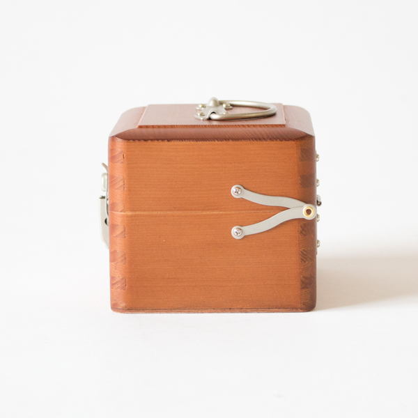 KURASHIKI 木製ボックス レザー持ち手付き KURASHIKI 木製ボックス レザー持ち手付き Small wooden box with