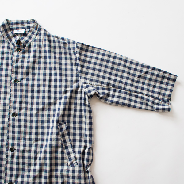 ビックコート(GINGHAM BLUE GREY)