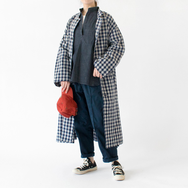 身長：162cm(GINGHAM BLUE GREY)
