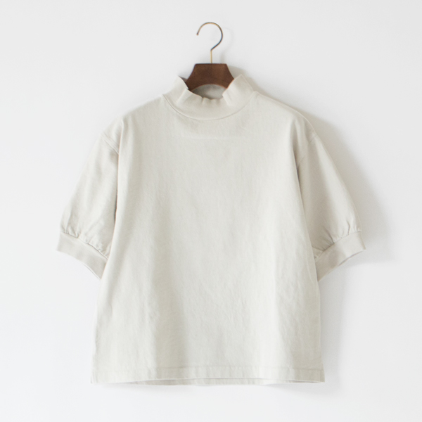 LIGHT GRAY アメリカンジャージーギャザースリーブTee LIGHT GRAY アメリカンジャージーギャザースリーブTee