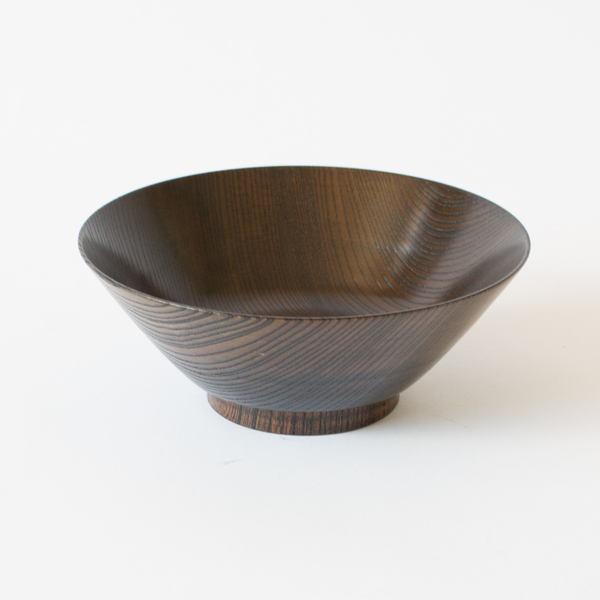 ラーメン鉢（拭き漆　黒漆）