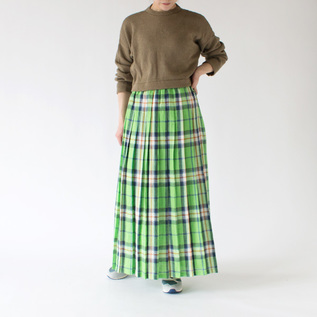 リネンプリーツマキシスカート／ONEIL OF DUBLIN（オニール・オブ