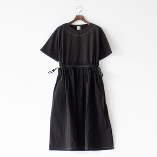 コットンライトポプリン ギャザーワンピース(BLACK) コットンライトポプリン ギャザーワンピース(BLACK)