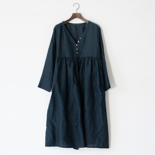 Light Linen×Botanical Dye カシュクールワンピース／Vlas Blomme