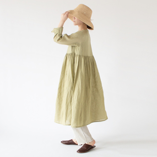 Light Linen×Botanical Dye カシュクールワンピース／Vlas Blomme
