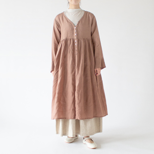 Light Linen×Botanical Dye カシュクールワンピース／Vlas Blomme