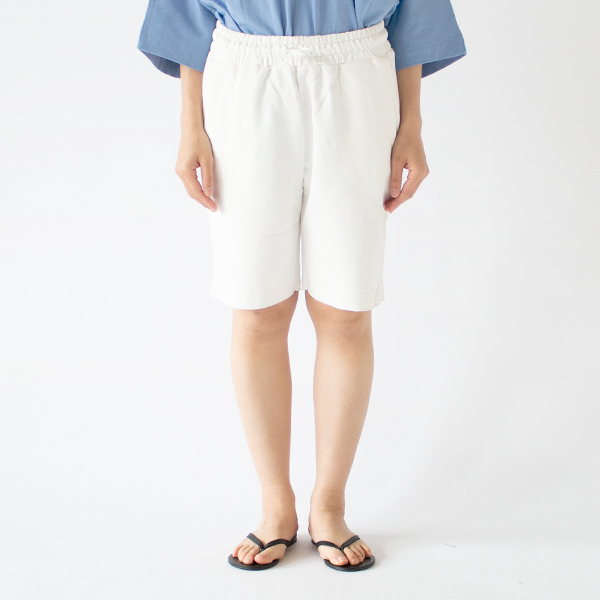 フレンチテリーショートパンツ Bianco PannaーXS（身長163cm）
