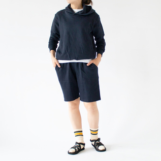 フレンチテリーショートパンツ NavyーXS(身長163cm) フレンチテリーショートパンツ NavyーXS(身長163cm)