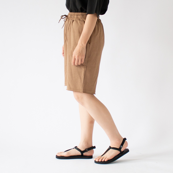 フレンチテリーショートパンツ TabaccoーS（身長163cm）