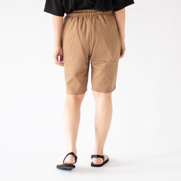 フレンチテリーショートパンツ TabaccoーS（身長163cm）