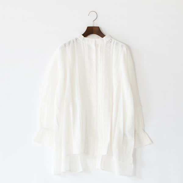 レーステープブラウス WHITE