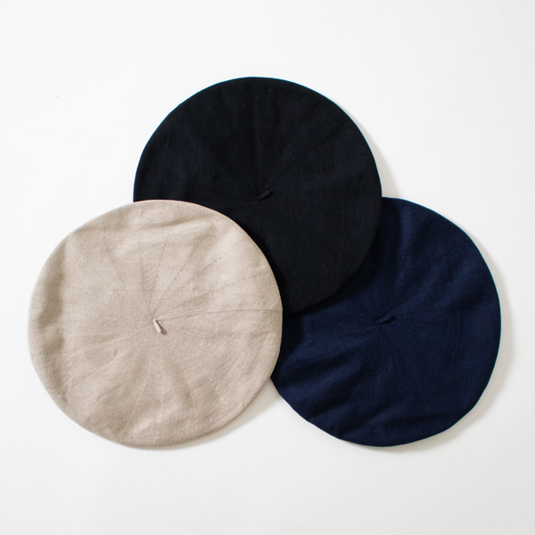 【タグ付き/未使用】LAULHERE 刺繍 ブラックsize M コットンベレー コットンベレー帽／LAULHERE(ロレール）｜愛着を持ってずっと使いたい