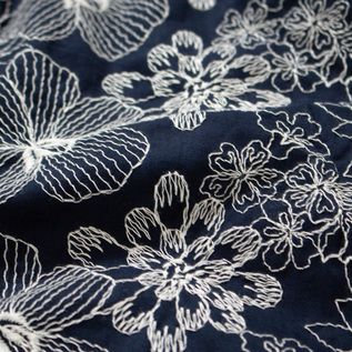 柄は刺繍されています(NAVY×WHITE) 柄は刺繍されています(NAVY×WHITE)