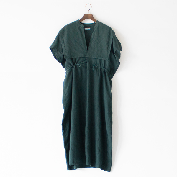 フランスリネン モンクワンピース(GREEN)