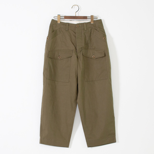 コットンサテン アーミーパンツ(KHAKI)