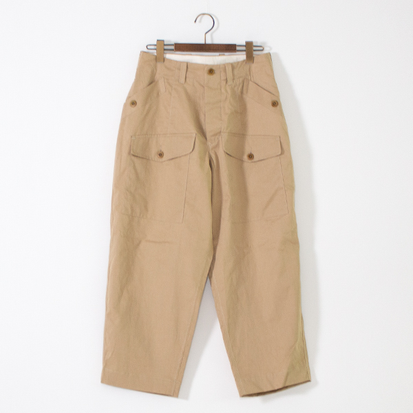 コットンサテン アーミーパンツ(BEIGE)