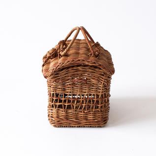 別注】屋根付きあけびバスケット 編みショルダー付き／宮本工芸