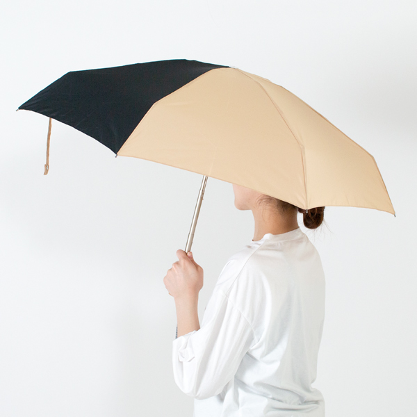ANATOLE PARIS 折りたたみ傘 バイカラー　BEIGE BLACK