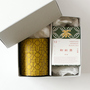 Seasonal tea caddy and tea set