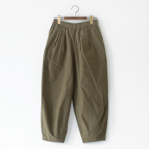 ヴィンテージ馬布 裾ダーツタックパンツ(KHAKI)