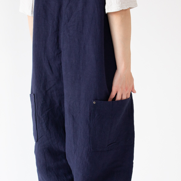 両サイドやや後ろ側にポケットがついています(NAVY) 両サイドやや後ろ側にポケットがついています(NAVY)